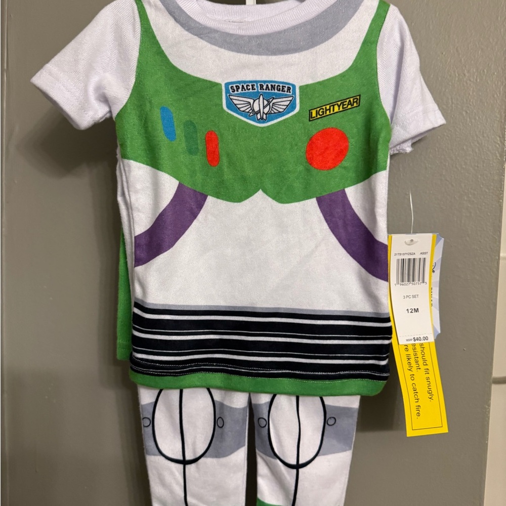 3 piece set- Buzz Lightyear Space Ranger Toddler Pajamas